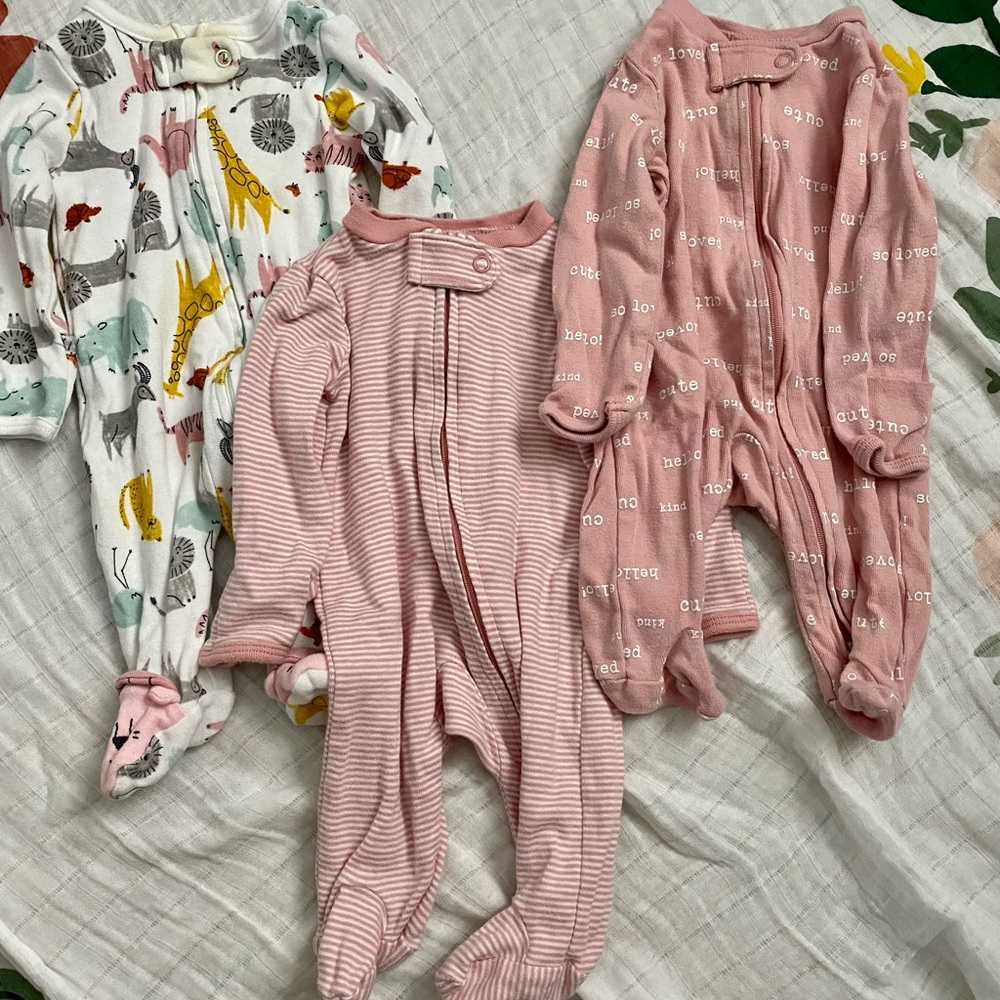 Carter’s Baby 3-pack 2-way zip sleep and play pajamas